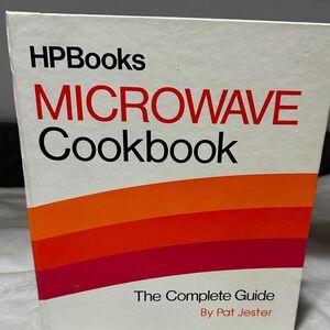 HPBooks Microwave Cookbook Pat Jester White Good Vintage Ring Bound Binder